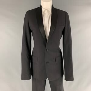 PAUL & JOE Size 34 Black Solid Polyester Wool Shawl Collar Suit